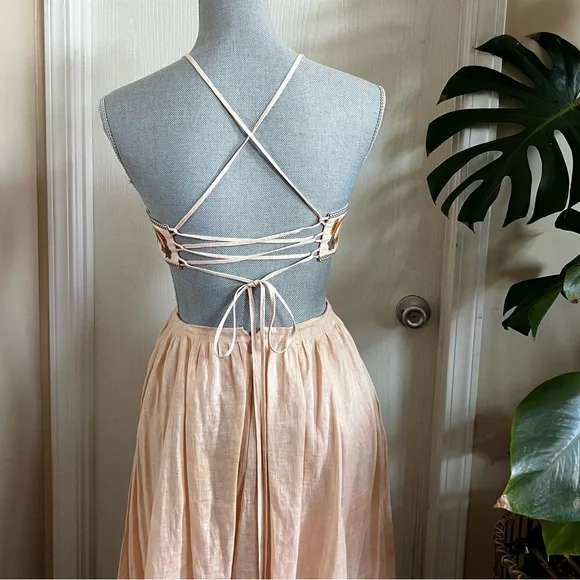 NWT Zimmermann Devi Embroidered Linen Midi Dress - Picture 13 of 16